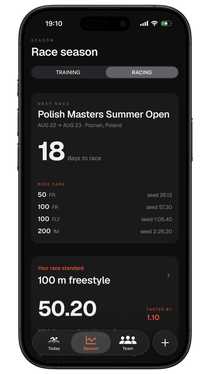 Swimlog — Walk into race day ready