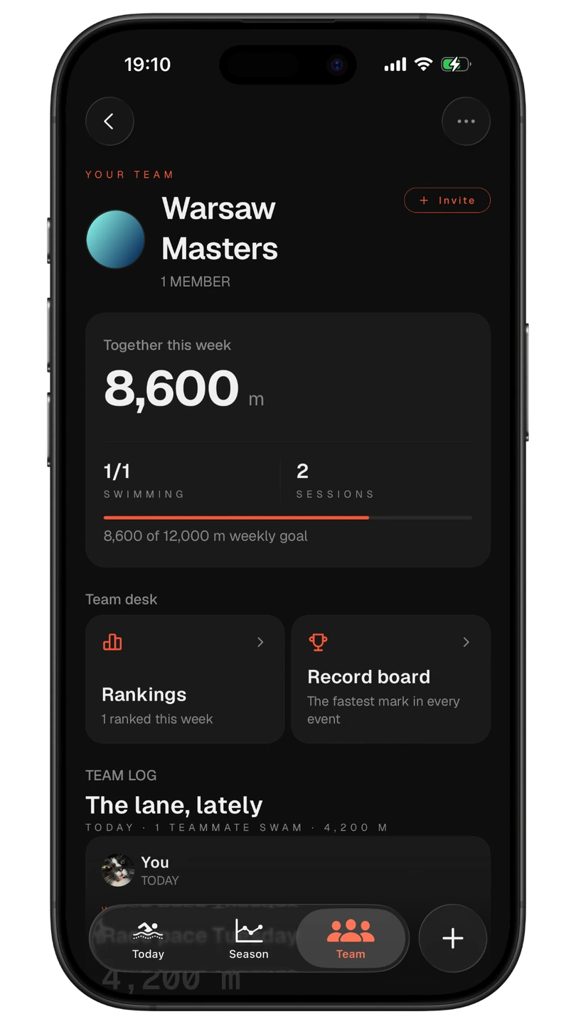 Swimlog — Bring the whole lane with you